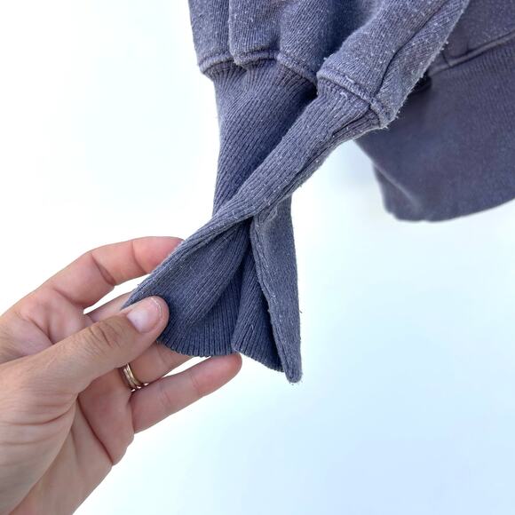 Free People Camden Oversized Slouchy Full Zip Hoodie Fallen Fig Purple Large - Picture 10 of 10